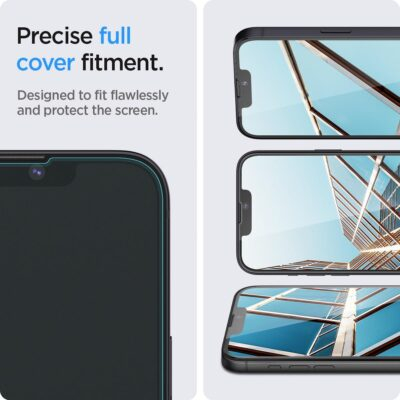 Spigen Tempered Glass Screen Protector [GlasTR EZ FIT] designed for iPhone 16e / iPhone 14 / iPhone 13 Pro/iPhone 13 [Sensor Protection - 2 Pack] - 이미지 5