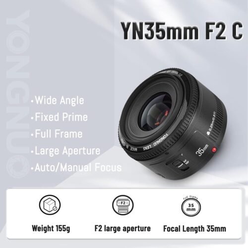 YONGNUO YN35mm F2 Lens 1:2 AF/MF Wide-Angle Fixed/Prime Auto Focus Lens for Canon EF Mount EOS Camera - 이미지 3