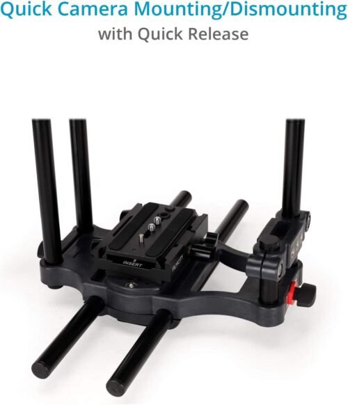 Power DSLR Camera Cage with MB-600 Matte Box Combo Kit. 4x4 Filter Holders, Lenses up to 95mm Diameter, Supports 15mm Rods. for DSLR/DSLM Handheld Camera. (FC-CTH-01) - 이미지 5