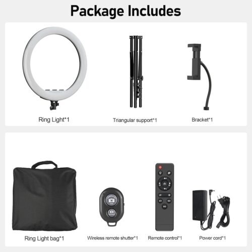 Hagibis 21 inch Ring Light with Stand Outer 55W 5600k Dimmable LED Light, Tripod Stand,and Phone Holder，Remote Controller,Carrying Bag ，CRI 97+ 2540lux, for Streaming Home Office Zoom Call Lighting - 이미지 7