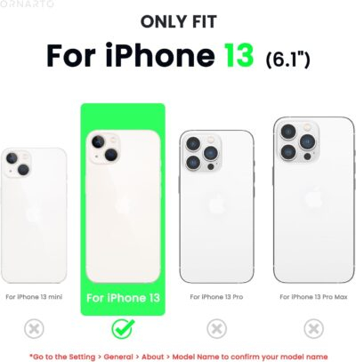 ORNARTO Compatible with iPhone 13 Case 6.1, Slim Liquid Silicone 3 Layers Full Covered Soft Gel Rubber Case Cover 6.1 inch-Chalk Pink - 이미지 2