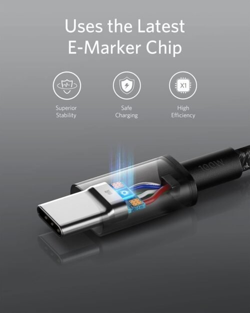 Anker USB C to USB C Cable (6FT, 2Pack), Type C 100W Charger Cord Fast Charging for iPhone 16 Series,MacBook Pro 2020,Pixel And More(USB 2.0,Black) - 이미지 3