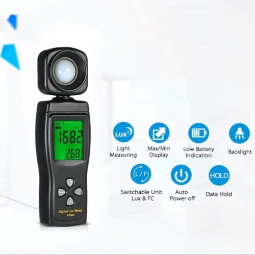 Digital Lux Meter, Illuminometer, Photometer, 0～200,000 Lux Measure Range, Lux/FC Unit Selection for Homes, Agriculture, Warehouses, Farms, Stage, Stadiums - 이미지 3