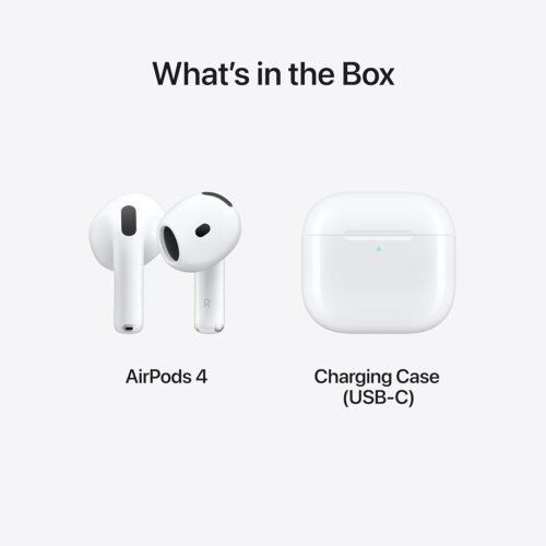 Apple AirPods 4 Wireless Earbuds, Bluetooth Headphones, Personalized Spatial Audio, Sweat and Water Resistant, USB-C Charging Case, H2 Chip, Up to 30 Hours of Battery Life, Effortless Setup for iPhone - 이미지 6