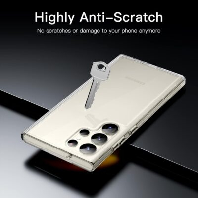 JETech Case for Samsung Galaxy S23 Ultra 5G 6.8-Inch, Non-Yellowing Shockproof Bumper Protective Phone Cover, Anti-Scratch Hard PC Back (Clear) - 이미지 4