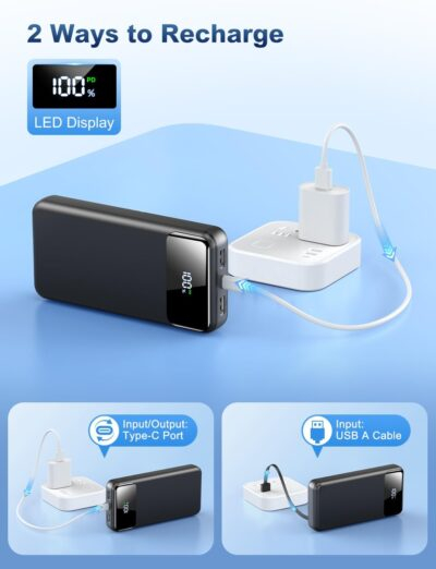 Portable Charger Power Bank 50000mAh Battery Pack, 22.5W Fast Charging PowerBank with Built in Cables,Travel Essential USB-C Portable Phone Charger for iPhone Samsung Pixel Android iPad - 이미지 7