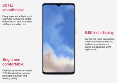 OnePlus 7T (128GB, 8GB) 6.55" AMOLED 90Hz Display, Snapdragon 855+, T-Mobile Unlocked Global 4G LTE GSM (AT&T, Metro, Cricket) (Glacier Blue) (Renewed) - 이미지 5