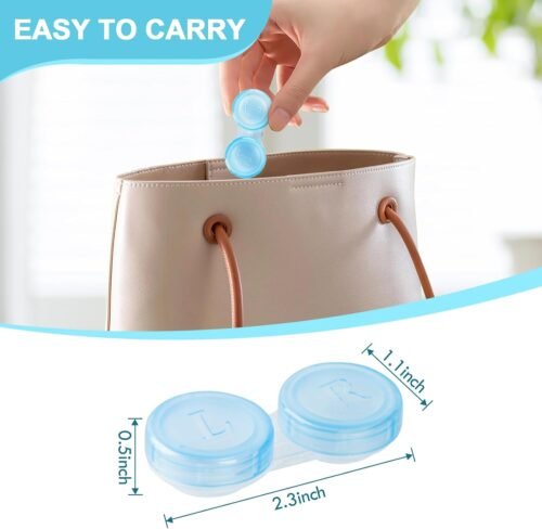 50 Pack Contact Lens Cases, Transparent Contact Cases Bulk in 5 colors, Cute Contact Lenses Case Leak-proof, Eye Contact Case for Home and Travel - 이미지 4