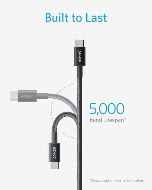 Anker USB C to USB C Cable, Type C Charging Cord Fast Charge(10FT,100W), for iPhone 16/16 pro, MacBook and More(USB 2.0,Black) - 이미지 6