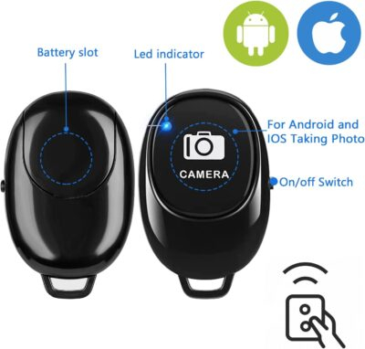 Phone Camera Remote Control(2 Pack) for Photos & Videos, Wireless Camera Remote Shutter Clicker Compatible with iPhone/Android Phone/iPad/Tablets with Adjustable Wrist Strap - 이미지 4