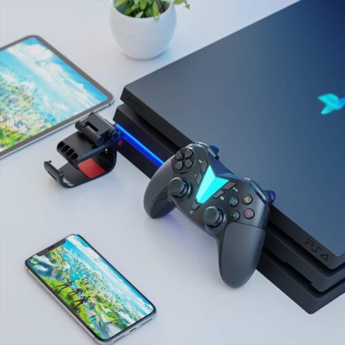 Mobile Game Controller Compatible with iPhone iPad(Ver.13 or Later, Only for MFi Games) / Android Smart Phone(Just for Ver.10) / PS4, ONE Pro Wireless Gaming Gamepad Joystick - Black - 이미지 7