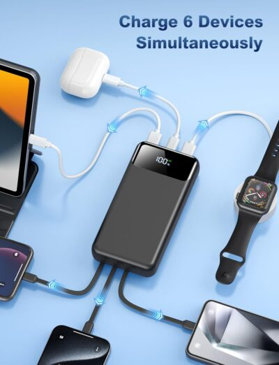 Portable Charger Power Bank 50000mAh Battery Pack, 22.5W Fast Charging PowerBank with Built in Cables,Travel Essential USB-C Portable Phone Charger for iPhone Samsung Pixel Android iPad - 이미지 6
