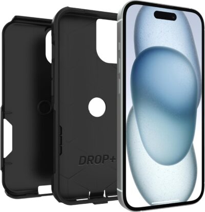 OtterBox iPhone 16e, 15, 14, & 13 Commuter Series Case - Black, Slim & Tough, Pocket-Friendly, with Port Protection - 이미지 3