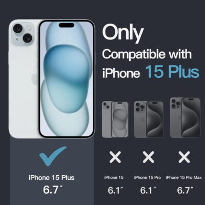 JETech Case for iPhone 15 Plus 6.7-Inch, Non-Yellowing Shockproof Phone Bumper Cover, Anti-Scratch Clear Back (Clear) - 이미지 2
