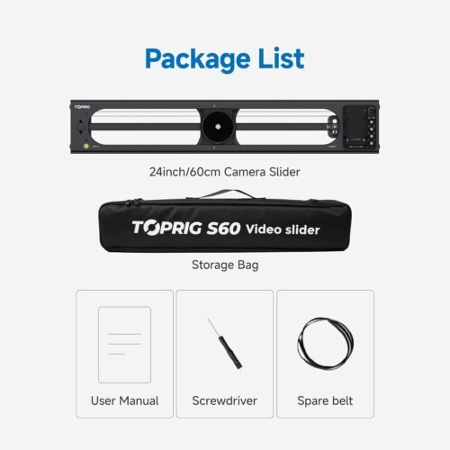 Accsoon Toprig 24''/60cm Camera Slider Motorized, Button and APP Control, Video Mode/Time-Lapse/Loop Mode/120° Panoramic for Video Shooting Photography Video Slider, Compatible with Gopro DSLR Camera - 이미지 9