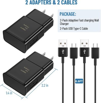 Phone Charger Android,Samsung Charger Fast Charging Cord Type C with USB C Charge Cable 6.6Ft for Samsung Galaxy S25/S24/S23/S22/S21/S20/S10/S10 Plus/S10E/S9/S8/S21Ultra/S22+/S22 Ultra/Note 8/9/10/20 - 이미지 7