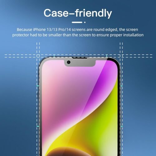 NEW'C 3 Pack Privacy for iPhone 14, iPhone 13, iPhone 13 Pro Screen Protector (6.1 inches), Enhanced 28-Degree Privacy Angle, Ultra Durable 9H Hardness, Bubble-Free - 이미지 3