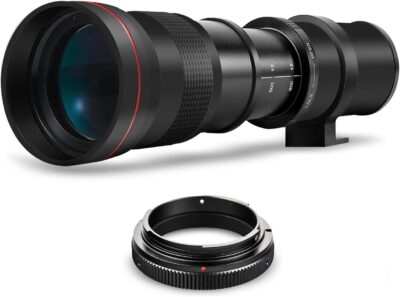 BM High-Power 420-800mm HD Manual Telephoto Zoom Lens Compatible with Canon EOS 80D, EOS 90D, Rebel T3, T3i, T5, T5i, T6i, T6s, T7, T7I, T8I, SL3, EOS 70D, EOS 5D, EOS5D IV, EOS 6D II, EOS 7D II