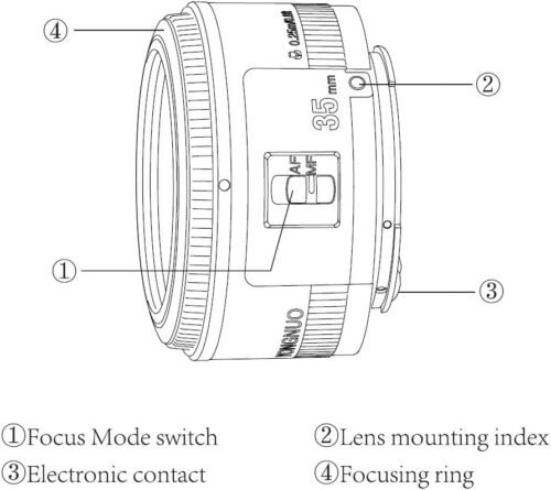YONGNUO YN35mm F2 Lens 1:2 AF/MF Wide-Angle Fixed/Prime Auto Focus Lens for Canon EF Mount EOS Camera - 이미지 5