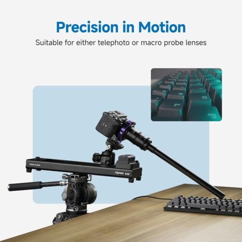 Accsoon Toprig 24''/60cm Camera Slider Motorized, Button and APP Control, Video Mode/Time-Lapse/Loop Mode/120° Panoramic for Video Shooting Photography Video Slider, Compatible with Gopro DSLR Camera - 이미지 5
