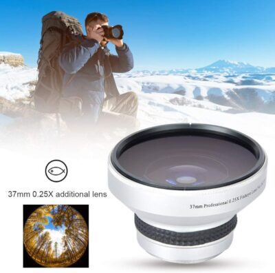 Fish Eye Lens Phone, 37mm 0.25X Super Fisheye Lens, Silver Strong Applicability Additional Lens for 37mm Caliber Camera Lenses - 이미지 2