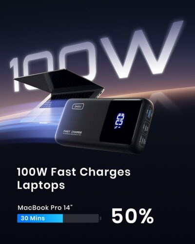 INIU Power Bank, 25000mAh 100W USB C Laptop Portable Charger, PD QC Fast Charging 3-Output Battery Pack, Travel Charger for Laptop MacBook iPad Tablet Steam Deck iPhone 16 15 14 Pro Samsung S22 etc - 이미지 7