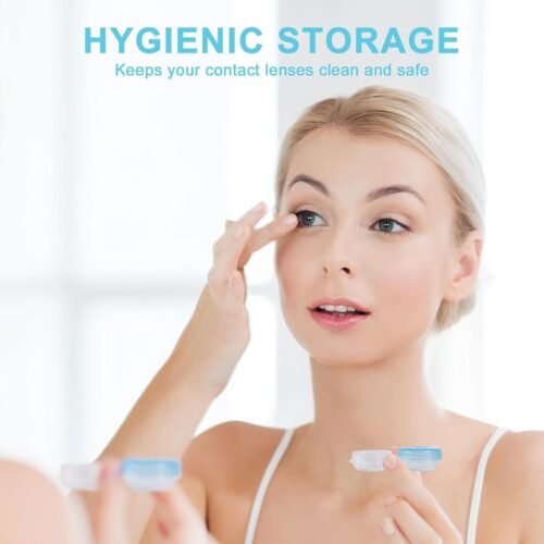 50 Pack Contact Lens Cases, Transparent Contact Cases Bulk in 5 colors, Cute Contact Lenses Case Leak-proof, Eye Contact Case for Home and Travel - 이미지 5