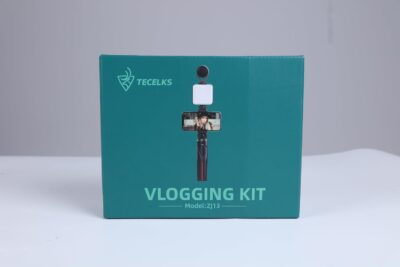 Smartphone Video Vlogging Kit with LED Light, Phone Holder, Microphone, Tripod, Carry Bag, TECELKS YouTube Starter Kit for iPhone/Android, Content Creator Kit for Video Recording Vlogging(Black) - 이미지 8