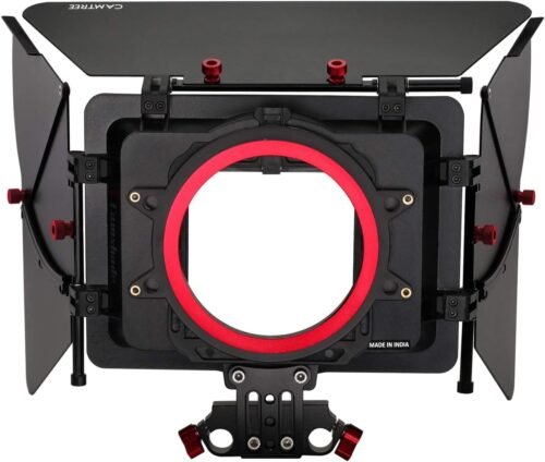 Camshade Video Matte Box for Lenses Upto 105mm Diameter. Top, Extendable Side Flags & Knicker-Complete Protection from Flares. 4x4 Filter Holder, 15mm Rod Adapter & Tool-Less (MB-CMS)