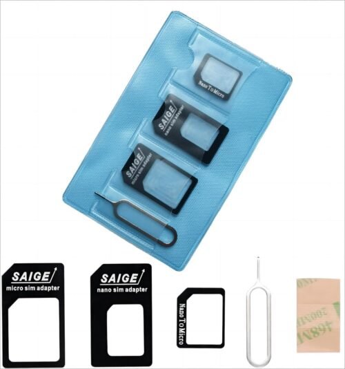 Sim Card Adapter Kit Includes Nano Sim Adapter/Micro Sim Adapter/Needle/Storage Sheet, Pack of 1 - 이미지 2