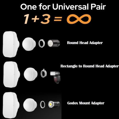 Illuminate Your Shots: The Ultimate Godox ML-CD15 Flash Diffuser Modifier Set with Triple Adapters! - 이미지 2