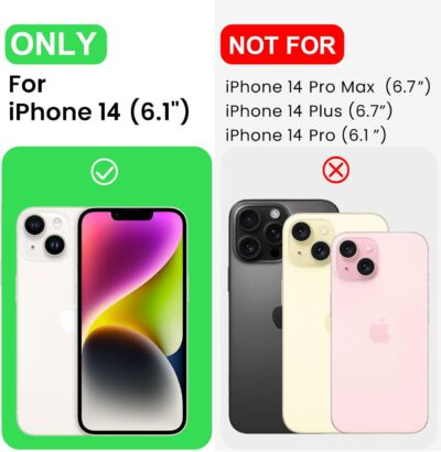 LOVE 3000 Designed for iPhone 14 Case, Premium Silicone with [Soft Anti-Scratch Microfiber Lining] Shockproof Protective Phone Case for Men Women Girls 6.1", Chalk Pink - 이미지 6