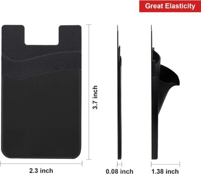 Senose Phone Wallet, Card Holder for Back of Phone Stick on Phone Cases Great Storage Compatible for iPhone/Android/Samsung Galaxy Pack of 5 - 이미지 5