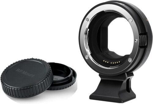 JJC EF-EOS R Metal Auto Focus Lens Mount Adapter Converter for Canon EF EF-S Lens to Canon EOS R1 R50 V R50V R50 R100 R5 R6 Mark II R RP R3 R7 R8 R10 RF Mount Camera,with 1/4"-20 & Arca Tripod Foot