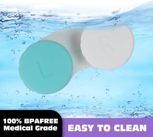 16 Pack Mini Contact Lens Case Box - Green Bulk Holder Container Set - 이미지 3
