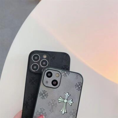 for iPhone 12 13 14 15 16 Pro Max Phone Case Jesus Cross Fashion Pattern Design Shockproof Case for Men and Women (Black, IP 13) - 이미지 3