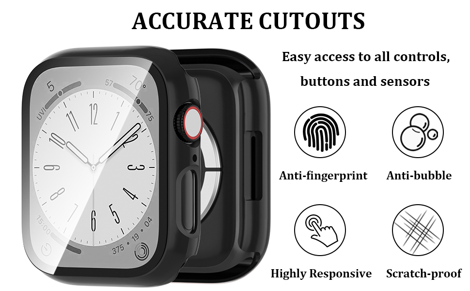 6-Pack Case Compatible with Apple Watch 40mm Series SE 2nd Gen 6 5 4 with Tempered Glass Screen Protector, QCKANLJ Ultra-Thin Hard PC Full Protective Face Cover Bumper for iWatch 40mm 9 6-Pack Case Compatible with Apple Watch 40mm Series SE 2nd Gen 6 5 4 with Tempered Glass Screen Protector, QCKANLJ Ultra-Thin Hard PC Full Protective Face Cover Bumper for iWatch 40mm-