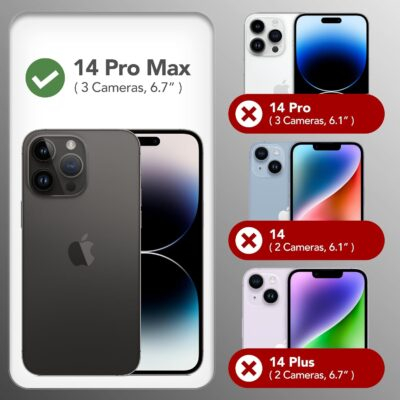 GONEZ for iPhone 14 Pro Max Case Silicone, Compatible with MagSafe, with Screen Protector + Camera Lens Protector, Liquid Silicone Shockproof Protective iPhone 14 ProMax Case 6.7", Stone - 이미지 2