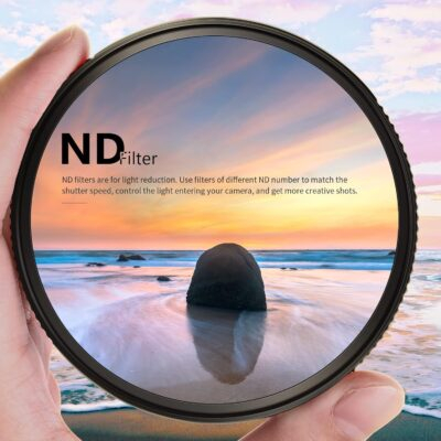 NEEWER 77mm ND Filter ND1000 10 Stops Neutral Density Filter Multi Layer Nano Coated/HD Optical Glass/Water Repellent/Scratch Resistant/Ultra Slim Black Matte Aluminum Alloy Frame for Long Exposure - 이미지 4