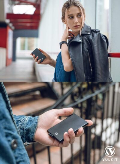 VULKIT Pop Up Wallet, Slim Minimalist Credit Card Holder For Men and Women RFID Blocking Mini Metal Case - 이미지 7
