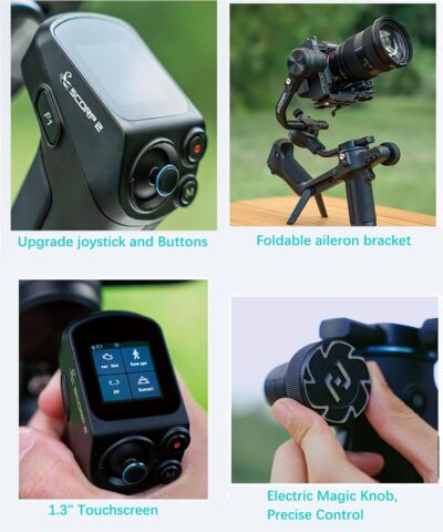 FeiyuTech SCORP 2 KIT Gimbal Stabilizer for DSLR and Mirrorless Camera,Built-in AI Tracking,3-Axis Gimbal for Sony/Canon/Nikon/Fujifilm, Max 5.51lbs,Touch Screen, Native Vertical Shooting with Case - 이미지 5