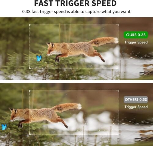 WOSPORTS Mini Trail Camera 2 Pack 24MP 1080P HD, Game Hunting Cam with 32GB SD Cards, Waterproof Night Vision Tiny Scouting Camera for Outdoor Wildlife Monitoring - 이미지 2