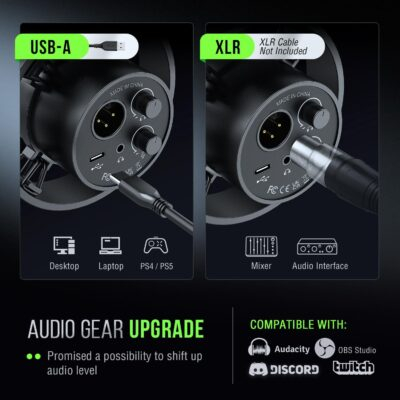 FIFINE Dynamic Microphone, XLR/USB Podcast Recording PC Microphone for Vocal Voice-Over Streaming, Studio Metal Mic with Mute, Headphone Jack, Monitoring Volume Control, Windscreen-Amplitank K688 - 이미지 7