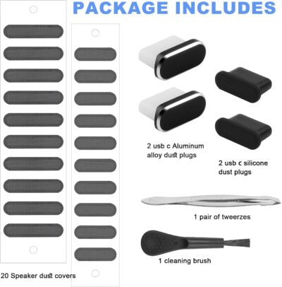 USB C Dust Plug for iPhone 15 16 Series, USB C Port Cover Phone Speaker Cover, Phone Charging Port Cleaner for Samsung Galaxy S23, S22 Ultra S21 FE S20, Note 20 and All Type-C Devices - 이미지 6