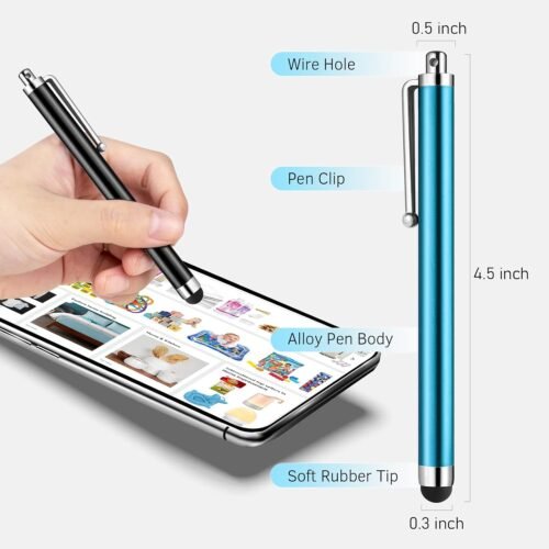 Stylus Pens for Touch Screens, Abiarst High Precision Universal Stylus for iPad iPhone Tablets Samsung Galaxy All Capacitive Touch Screens (10-Pack) - 이미지 4
