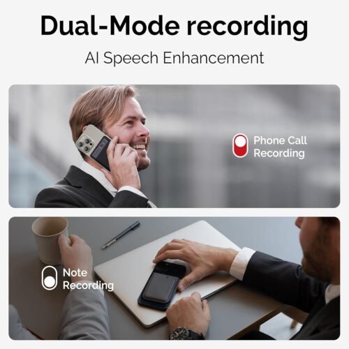 AI Voice Recorder, PLAUD Note Voice Recorder w/Case, App Control, Transcribe & Summarize with AI Technology, Support 112 Languages, 64GB Memory, Audio Recorder for Lectures, Meetings, Calls, Black - 이미지 2