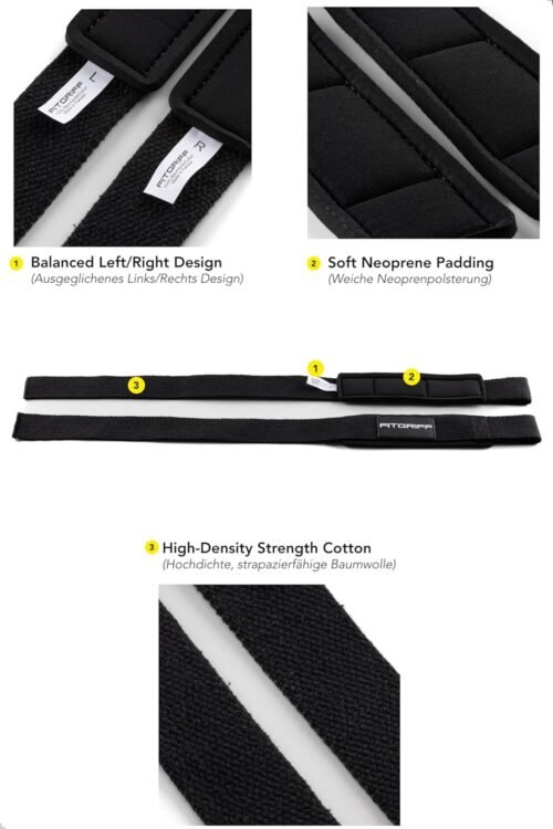 Fitgriff® Lifting Straps & Wrist Wraps (Bundle) Superior Support for Weightlifting & Gym Workouts - for Men and Women - 이미지 5