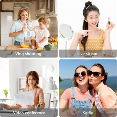 Andoer Smartphone Vlog Kit Mini LED Video Light + Cardioid Microphone + Extendable Phone Clip + Tripod with Adjustable Brightness for Live Stream Vlog Video Shooting Video Conference Selfie - 이미지 6