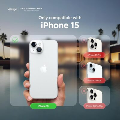 elago Compatible with iPhone 15 Case, Liquid Silicone Case, Full Body Protective Cover, Shockproof, Slim Design, Anti-Scratch Soft Microfiber Lining, 6.1 inch (Light Blue) - 이미지 2