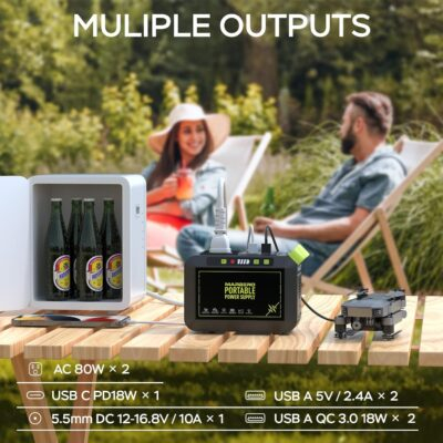 MARBERO Portable Power Station 88Wh Camping Lithium Battery Solar Generator Fast Charging with AC Outlet 120W Peak Power Bank(Solar Panel Optional) for Home Backup Outdoor Emergency RV Van Hunting - 이미지 2